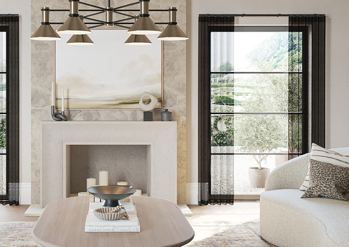 Brescia Voile, Raven Black - Made to Measure Curtains - Image 3